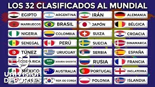 Estos son todos los 32 clasificados a la Copa Mundial Rusia 2018 [upl. by Jarnagin]