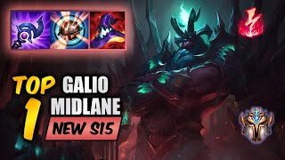 Wild Rift Galio TOP 1  S15 rank game  build [upl. by Joleen]