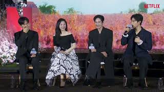 Kwak Dong Yeon 1997 reacts to be being thought to be born 1987 at Netflix Queen Of Tears presscon [upl. by Collin865]