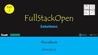 FullStackOpen  Part 2  PhoneBook  Exercise 28 [upl. by Booth]