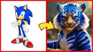 SONIC the Hedgehog ALL CHARACTERS as TIGERS 2024 [upl. by Niad415]