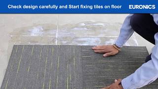 Carpet Tiles installation  Euronics [upl. by Renmus841]