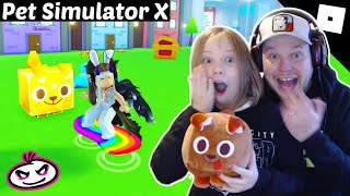 ZLATÝ HUGE DOG neuvěřitelný 😍 Pet Simulator X 🐾 Roblox  Tatínek a Barunka CZSK [upl. by Margi]