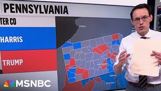 Kornacki breaks down early Pennsylvania numbers with its ‘too early to call’ [upl. by Leohcin]