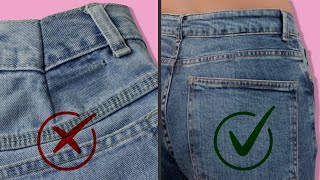 COMO FAZER PENCE INVISÍVEL EM SHORTS E CALÇAS JEANS  Como Hacer Pinzas Invisibles en Shorts y Jeans [upl. by Yim323]