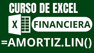 FUNCIÓN AMORTIZLIN  CURSO EXCEL [upl. by Arama]