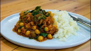 Chickpeas with Spinach and Tomatoes [upl. by Ruhtua]