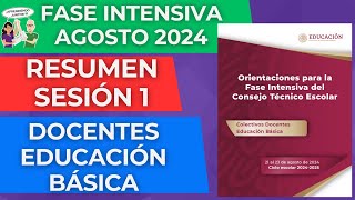 CEAA Resumen Sesión 1 para DOCENTES Fase Intensiva CTE Agosto 2024 parte 1 [upl. by Tseng362]