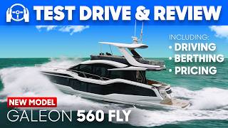 Why this is the BEST Galeon flybridge  Galeon 560 Fly Test Drive amp Boat Tour [upl. by Anoynek]