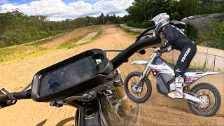 Mid Pack CClass Tries Electric Dirtbike [upl. by Yrac]