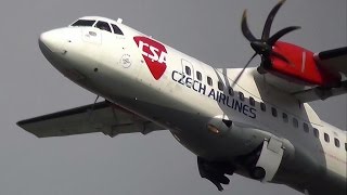 Czech Airlines CSA Aerospatiale ATR42500 OKKFN short takekoff at Berlin Tegel airport [upl. by Teragram68]