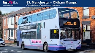 First Manchester 83 service between Failsworth and Hollinwood [upl. by Trici]