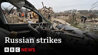 Blackouts across Ukraine after wave of Russian strikes  BBC News [upl. by Spurgeon404]