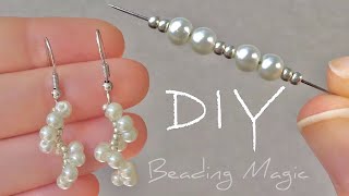 Easy Beaded Spiral Earrings Easy Seed Bead Earrings Tutorial [upl. by Izaak]