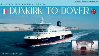 Boarding Ferry DFDS from Dunkirk France to Dover UK with Your Car  Dec 2023 [upl. by Nitsirhc]