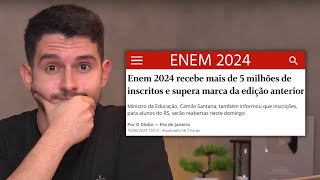 5 MILHÕES de INSCRITOS no ENEM 2024 maior concorrência [upl. by Leiria]