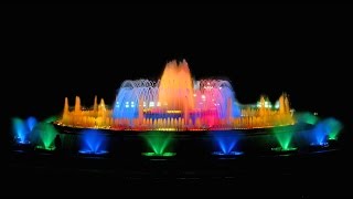 Montjuic magic fountain Barcelona timelapse [upl. by Lasorella]