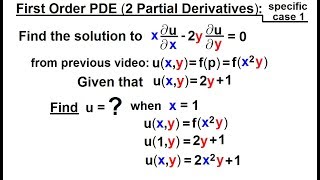 Math Partial Differential Eqn  Ch1 Introduction 22 of 42 1st Order PDE 2 Partial Deriv 1 [upl. by Ogdon]