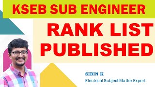 KSEB SUB ENGINEER RANK LIST PUBLISHED  🥳🥳🥳 [upl. by Einimod]