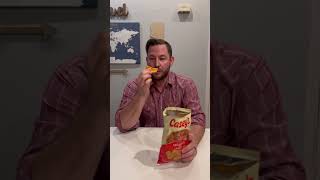 Chris tries Casey’s taco pizza kettle potato chips foodreview caseys pizza chips [upl. by Anyl998]