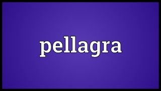 Pellagra Meaning [upl. by Aruabea]