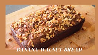 Banana walnut bread  Vegan Banana Bread [upl. by Kciremed]