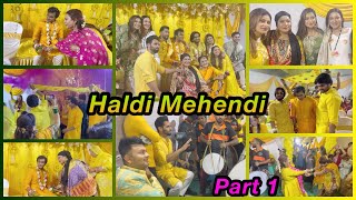 Haldi Mehendi ki Rasm Dhol amp Dhamaal😍 wedding haldiceremony mehendi family familyvlog [upl. by Aical]