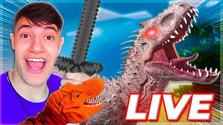 EM BUSCA DO INDOMINUS REX RICHARD E REX MINECRAFT AO VIVO 1 [upl. by Melisa]