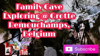 Family Cave Exploring at Grotte Remouchamps Ardenne Belgium [upl. by Madge]