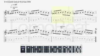 D mixolydian scale ad lib phrase 3008 [upl. by Eimaraj]