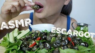 ASMR  ESCARGOT Snails EXOTIC Food NO Talking Eating Sounds  NE Lets Eat [upl. by Jc347]