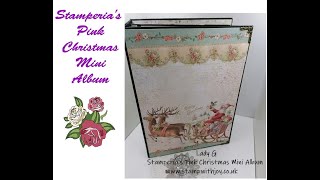 Stamperias Pink Christmas Mini Album  3 [upl. by Odlanir]