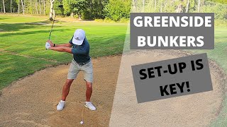 GREENSIDE BUNKERS  SET UP CORRECTLY AND GET OUT FIRST TIME [upl. by Anneis]