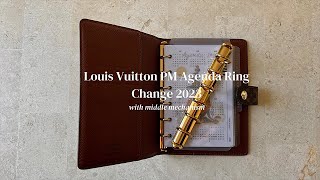 Louis Vuitton PM Agenda Ring Change 2023  With Middle Mechanism [upl. by Cyna]