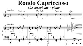 Rondo Capriccioso alto saxophone  piano by David Bennett Thomas [upl. by Treblig]