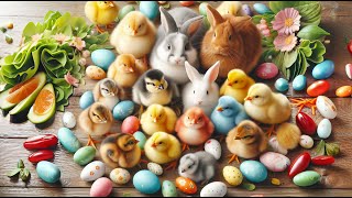 Catch cute chickens colorful chickens rainbow chickens rabbits cute cats ducks guinea pigs [upl. by Eittak443]