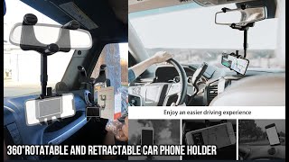 360°Rotatable and Retractable Car Phone Holder [upl. by Iain]