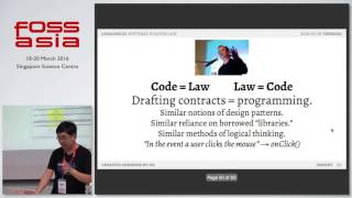 Legaleseio smart contracts dumb lawyers and you  FOSSASIA 2016 [upl. by Arait88]