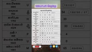 20241101 ලොතරැයි ප්‍රතිඵල nlb dlb nlblotteryshow lotteryresult lottery today [upl. by Barby111]