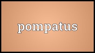 Pompatus Meaning [upl. by Atnauqahs403]