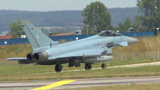 Fliegerhorst Neuburg Eurofighter QRANachbrenner Takeoff 030620 [upl. by Atig4]