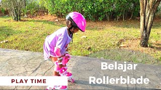 Belajar Rollerblade untuk Pemula Belajar Sepatu Roda Anakanak Rollerblades beginner Carla Audrey [upl. by Hakilam]