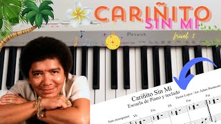 Cariñito sin mi Piano tutorial  Partitura  Julian Bustacara [upl. by Rosol]