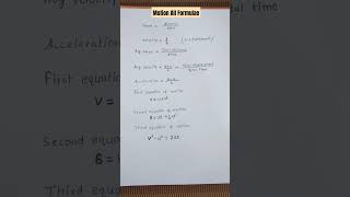 Motion ALL FORMULAS  Class 9th Science [upl. by Alyos67]