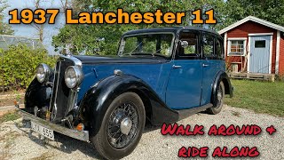 Lets Go for a Ride in a 1937 Lanchester 11  Ride Along and Walk Around [upl. by Ahsik]