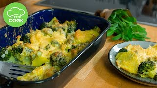 Kartoffelauflauf mit Brokkoli  Einfaches Rezept  Lets Cook [upl. by Ardnaskela]