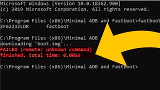 How To Fix FASTBOOT errors  FAILED remote unknown command FAILED command write failed etc [upl. by Freddie]