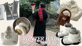 Haul  겨울아이템 야금야금☃️🤍  생일선물 추천템 연말선물 딱이다🎁  시눈 emisugg락피쉬언타이디노티아 아초이가방 등  26주 임산부 일상👶🏻 [upl. by Leandre674]