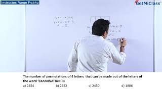 Permutations of EXAMINATION KCET 11th Mathematics Permutation And Combination [upl. by Nezam]