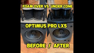 Foam Surround Over vs Under the Cone How to do it right Realistic Optimus Pro LX5 BeforeAfter [upl. by Derf525]